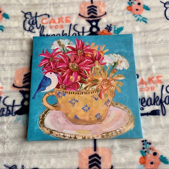 Other - ☕️ Floral Tea Cup With Bird ☕️